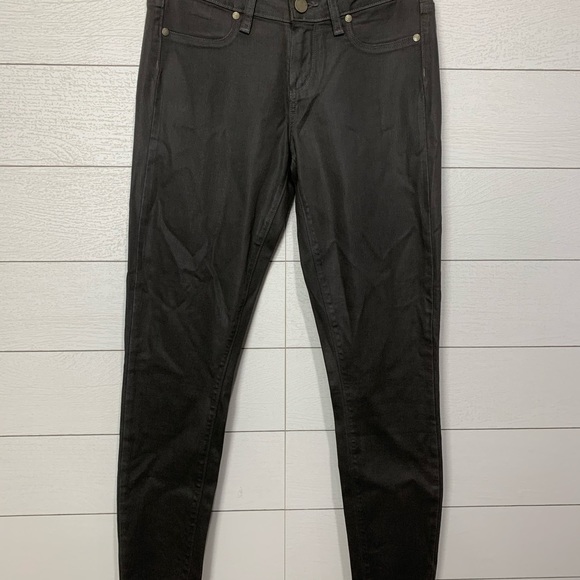 PAIGE Gray Waxed Verdugo Ankle Jeans 26 - Picture 2 of 11